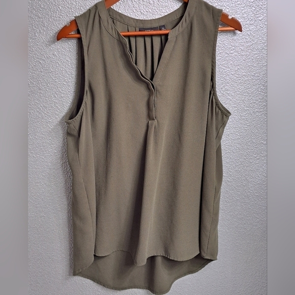 Apt 9 Olive Green Sleeveless Blouse    Size XL - Picture 5 of 8